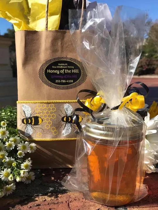 Honey of the Hill gift bags with honey jars